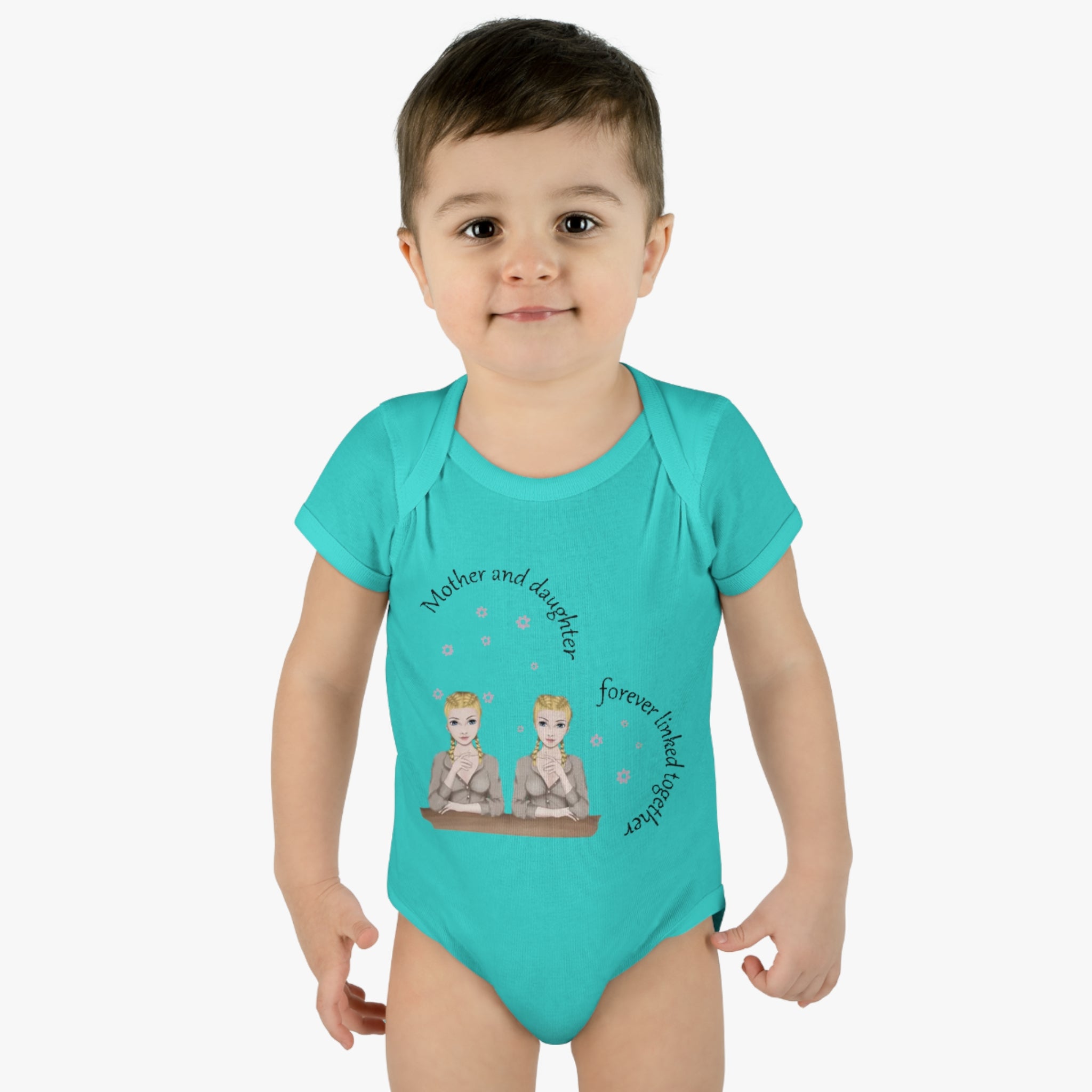 Mother and Daughter forever linked together | Infant Baby Rib Bodysuit